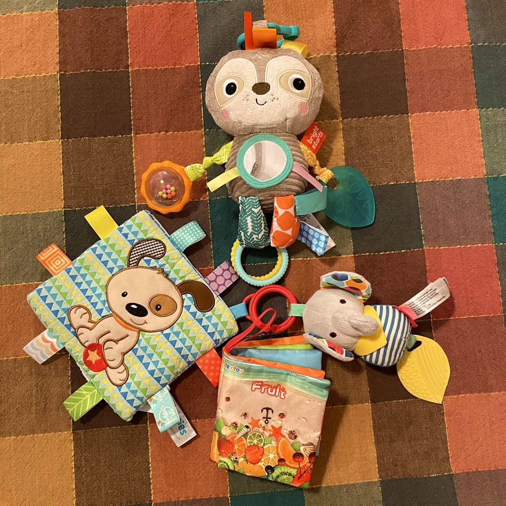 Infant / Toddler toys Bright Star Sloth, puppy sensory toy and more